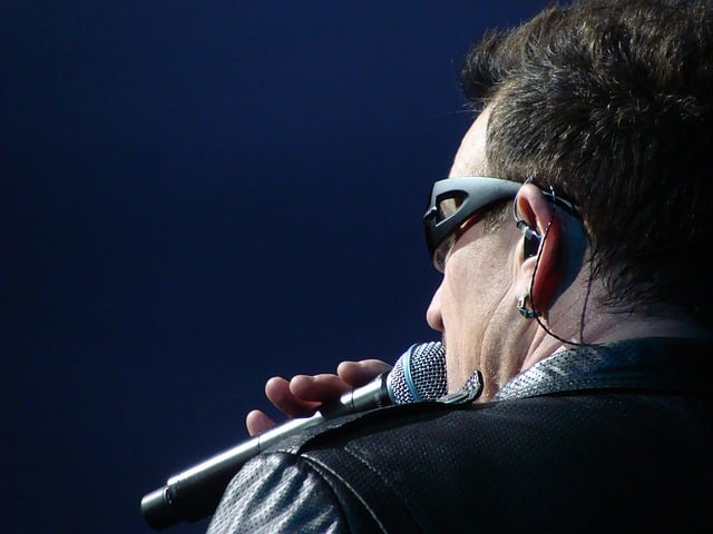 Singer Wearing In Ear Monitors