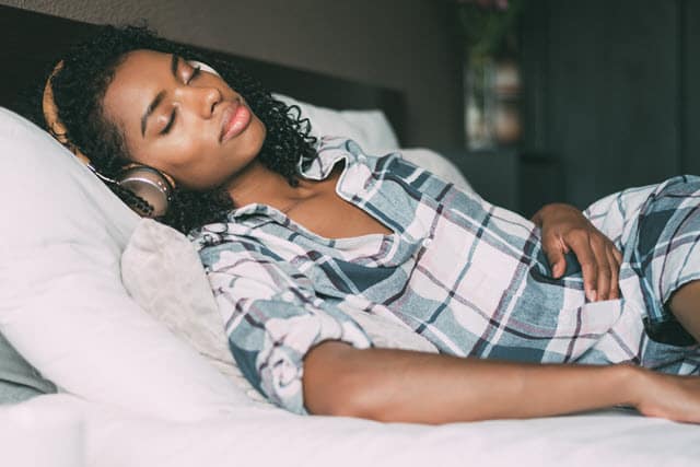 Using Headphones While Sleeping to Listen to Music